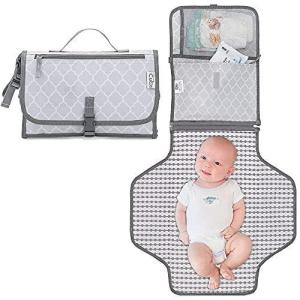 imageComfy Cubs Baby Changing Pad Compact Size  Waterproof Diaper Changing Mat with Cushioned Pillow  Soft ampamp Lightweight Foldable Design for Travel  Stylish Design for Boys and Girls  Solid GreyGrey Pattern