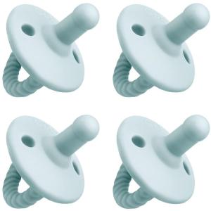 imageComfy Cubs Baby Pacifiers 4 Pack for 018 Months  Soft BreastLike Nipple Shape  CPSIA Compliant Silicone Pacifier for Newborns  Girl Pack Baby Essentials  Ideal Newborn Gift Set  BlueGreen