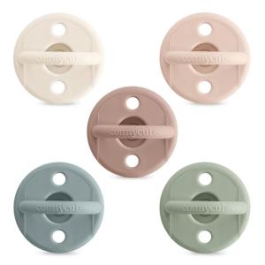 imageComfy Cubs Baby Pacifiers 5 Pack for 0 Months  Soft BreastLike Nipple Shape  CPSIA Compliant Silicone Pacifier for Newborns  Girl Pack Baby Essentials  Ideal Newborn Gift Set  Multicolor GirlMulticolorNeutral