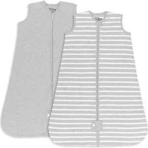 imageComfy Cubs Baby Sleep Sack 06 Months Small  Soft 100 Cotton Wearable Blanket for Babies ampamp Toddlers  Breathable Sleeveless Sleep Bag for Baby with Covered Zipper  BlueGrey