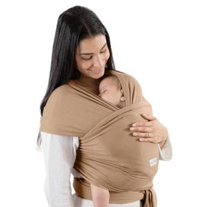 imageComfy Cubs Baby Wrap Carrier  Soft ampamp Secure Fit Cotton Blend Baby Carrier Newborn to Toddler  HandsFree ampamp Lightweight Infant Wrap  Adjustable One Size Fits All Toddler Sling  BlushCedar