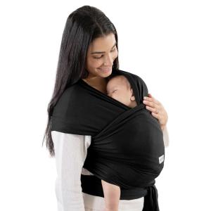 imageComfy Cubs Baby Wrap Carrier  Soft ampamp Secure Fit Cotton Blend Baby Carrier Newborn to Toddler  HandsFree ampamp Lightweight Infant Wrap  Adjustable One Size Fits All Toddler Sling  BlushBlack