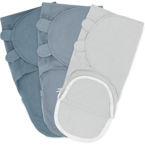 imageComfy Cubs Easy Swaddle Blanket with Zipper Closure 3 Pack  100 Cotton Newborn Wrap Small for 03 Months Infants Breathable and Durable Sleep Sack for Babies  Light Blush Blush ampamp MauveStone  Pacific Blue  Nomadic Blue