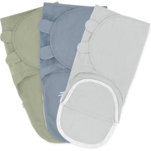imageComfy Cubs Easy Swaddle Blanket with Zipper Closure 3 Pack  100 Cotton Newborn Wrap Small for 03 Months Infants Breathable and Durable Sleep Sack for Babies  Light Blush Blush ampamp MauveStone  Pacific Blue  Sage