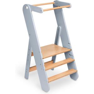 imageComfy Cubs Kids Step Stool for Ages 3 3 Height Adjustable Toddler Tower Montessori Furniture Designed in The US  Toddler Standing Tower for Kitchen Sink ampamp Bathroom Access  Pacific BluePacific Blue