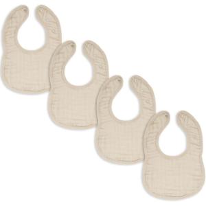 imageComfy Cubs Muslin Baby Bibs Drool Bibs Adjustable with Easy Snaps Teething ampamp Drooling Absorbent Bibs for Boys ampamp GirlsSand  Pack of 4