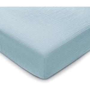imageComfy Cubs Muslin Bassinet Sheet  100 Soft Cotton Fabric Breathable ampamp Gentle for Babys Sensitive Skin  Universal Fit with Secure Elastic Edging GiftReady Packaging  BlushSky Blue