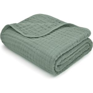imageComfy Cubs Muslin Blanket for Adults Queen 90quot x 90quot  6 Layer Soft Breathable ampamp Lightweight Muslin Adult Blanket  Machine Washable ampamp Designed in The US Bedding for All Seasons  SandFern