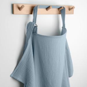 imageComfy Cubs Muslin Nursing Cover  100 Muslin Breastfeeding Cover for Moms  Soft ampamp Breathable Baby Nursing Scarf with Adjustable Neck Strap  Portable Lightweight ampamp Privacy Coverage  WinePacific Blue