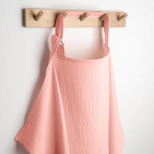 imageComfy Cubs Muslin Nursing Cover  100 Muslin Breastfeeding Cover for Moms  Soft ampamp Breathable Baby Nursing Scarf with Adjustable Neck Strap  Portable Lightweight ampamp Privacy Coverage  WineLace Pink