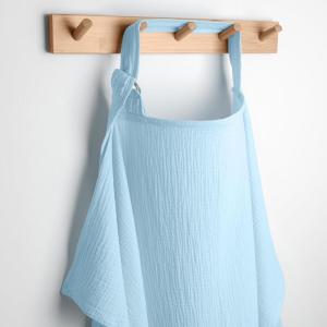 imageComfy Cubs Muslin Nursing Cover  100 Muslin Breastfeeding Cover for Moms  Soft ampamp Breathable Baby Nursing Scarf with Adjustable Neck Strap  Portable Lightweight ampamp Privacy Coverage  WineSky Blue
