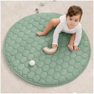 imageComfy Cubs Rectangle Kids Play Mat  Medium 48 x 72 inches Soft Quilted Baby Floor Mat with NonSlip Bottom  Plush Design for Toddlers Playtime and Relaxation  Comfortable and Durable  FernFern
