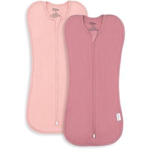imageComfy Cubs Swaddle Blanket Baby Girl Boy Easy Zipper Wrap 2 Pack Newborn Infant Sleep Sack Small 03 Months BlueBlush  Mauve