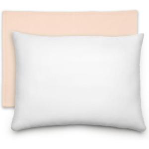 imageComfy Cubs Toddler Pillow with Muslin Pillowcase 13 x 18 in  Travel and Sleep Support for Kids  Lightweight Breathable Microfiber Fill  Soft and Cozy Small Pillow for Toddlers  SageCream