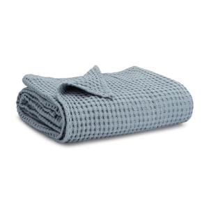 imageComfy Cubs Waffle Blanket Twin 90quot x 66quot  100 Cotton Lightweight Breathable Bed Blanket  Soft Textured Thermal Weave for All Seasons  Decorative Cozy Layer for Couch Sofa or Bed  BlushPacific Blue