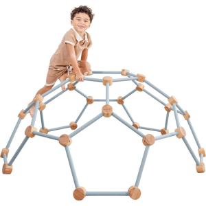 imageComfy Cubs Wooden Toddler Play Gym for 36 Years Old  Montessori Climber for Kids  Safe Climbing Toy Support up to 120 lbs  Easy to Assemble Kids Climber for Active Play  BlushPacific Blue