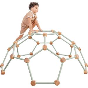 imageComfy Cubs Wooden Toddler Play Gym for 36 Years Old  Montessori Climber for Kids  Safe Climbing Toy Support up to 120 lbs  Easy to Assemble Kids Climber for Active Play  BlushSage