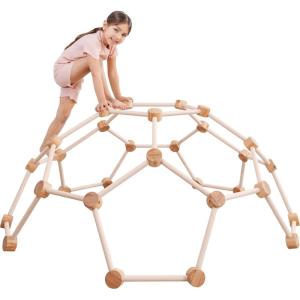 imageComfy Cubs Wooden Toddler Play Gym for 36 Years Old  Montessori Climber for Kids  Safe Climbing Toy Support up to 120 lbs  Easy to Assemble Kids Climber for Active Play  BlushBlush